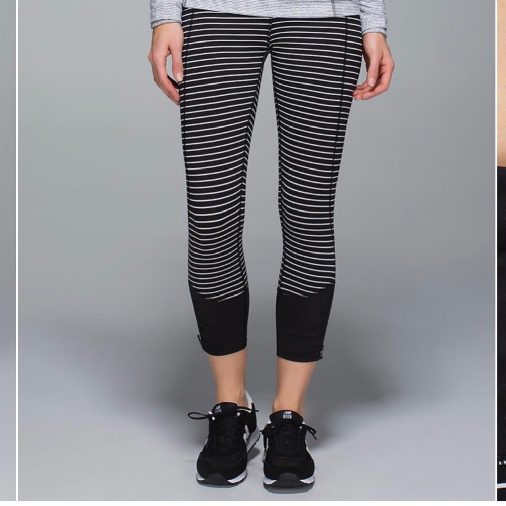Lululemon Runday Crop Parallel Stripe 6